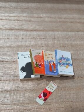 Zuru Mini Brands Books Emma,Little Women,Pride & Prejudice, Charlotte Bronte